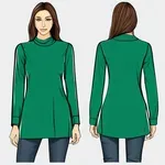 green long-sleeve tunic image